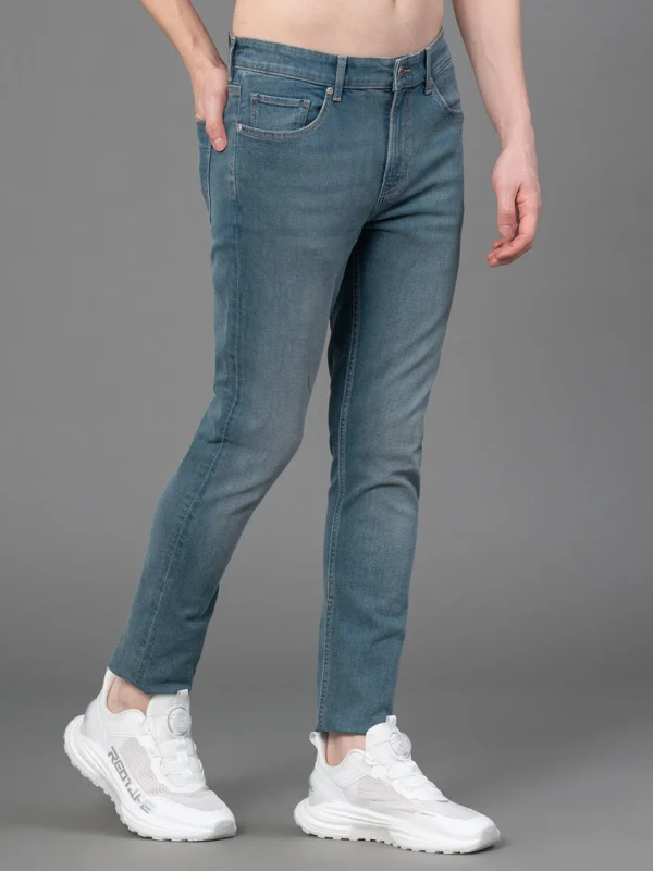 Solid Washed Jeans for Men